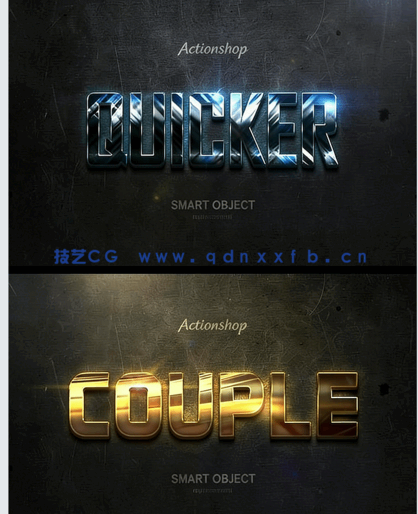 3D立体彩色金属质感艺术特效PSD字模第八季(图6)