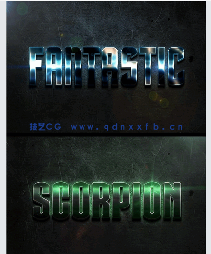 3D立体彩色金属质感艺术特效PSD字模第八季(图3)