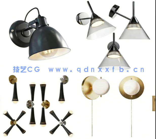 3DSKY壁灯台灯装饰灯模型(图5)