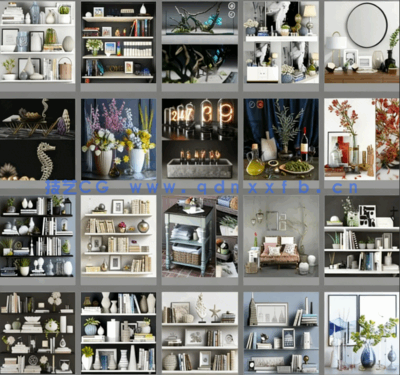 3dsky&装饰类[植物/摆设/雕塑/雕花/服装/小动物]PM管理器模型(图5)