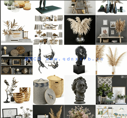 100套装饰摆件3dmax模型支持导入Connecter/PM管理器(图3)