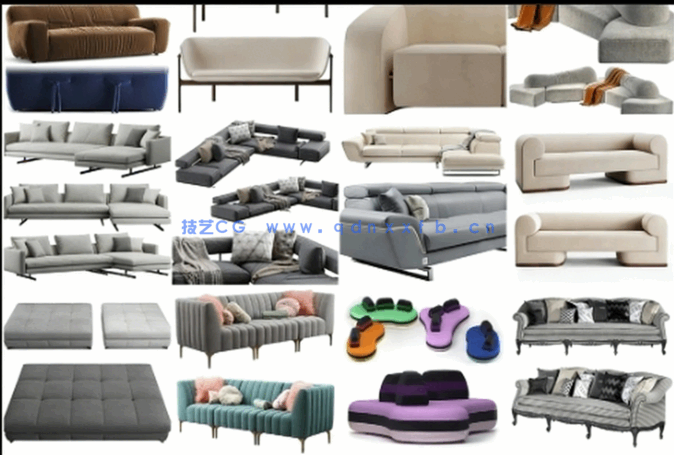 3DSKY高精3DMAX模型--沙发+单椅(图1)