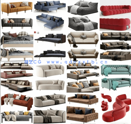 3DSKY高精3DMAX模型--沙发+单椅(图2)