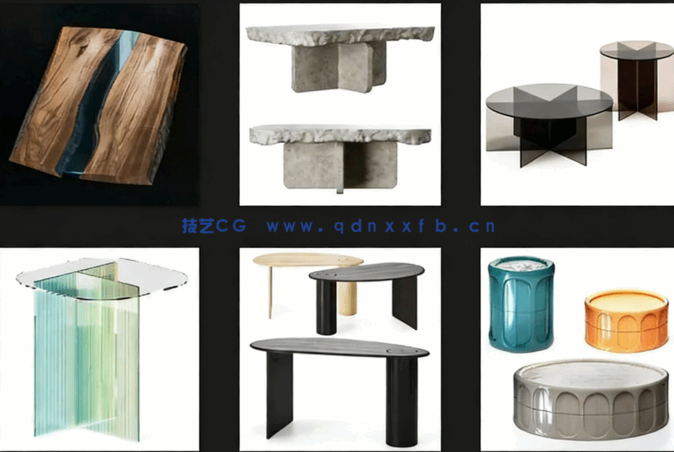 3dsky茶几 边几高质量模型(图5)