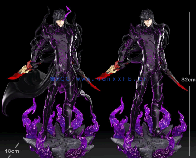 [3D打印人物] 成振宇Sung Jinwoo《我独自升级》动漫角色雕刻手办3D打印(图3)