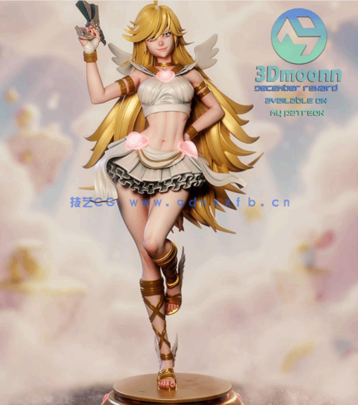 [3D打印人物] 潘迪Anarchy Panty站姿《吊带袜天使》动漫角色雕刻手办3D打(图2)