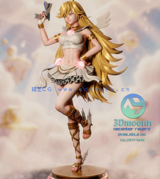 [3D打印人物] 潘迪Anarchy Panty站姿《吊带袜天使》动漫角色雕刻手办3D打(图3)