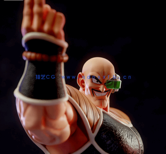 [3D打印人物] 那巴Nappa站姿《七龙珠》动漫角色雕刻手办3D打印模型(图2)