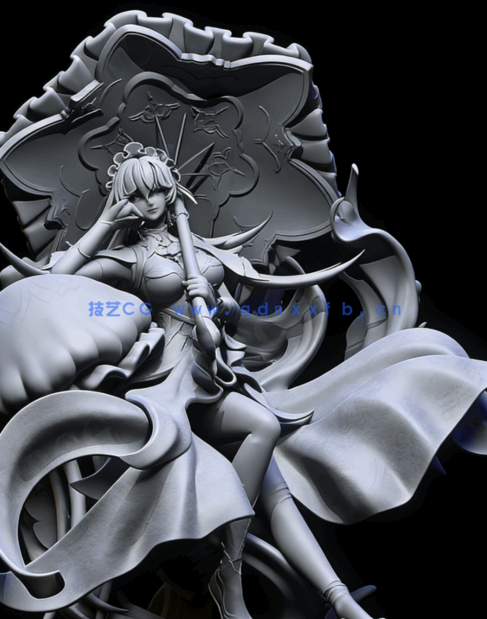 [3D打印人物] 坎特蕾拉·翡萨烈Cantarella《鸣潮》游戏角色雕刻手办3D打印模(图5)