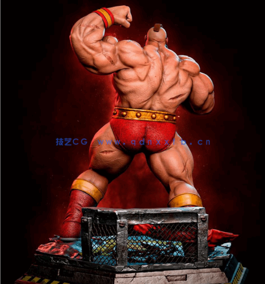 [3D打印人物] 桑吉尔夫Zangief《街头霸王》游戏角色雕刻手办3D打印模型(图3)