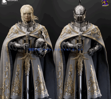 [3D打印人物] 蕾妲金针骑士《艾尔登法环》游戏角色雕刻手办3D打印模型(图2)