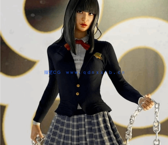 [3D打印人物] Gogo Yubari《杀死比尔》影视角色雕刻手办3D打印模型(图2)