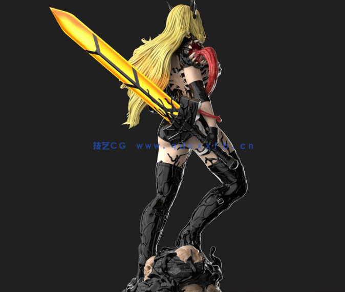 [3D打印人物] 毒液附体秘客漫威角色雕刻手办3D打印模型(图2)