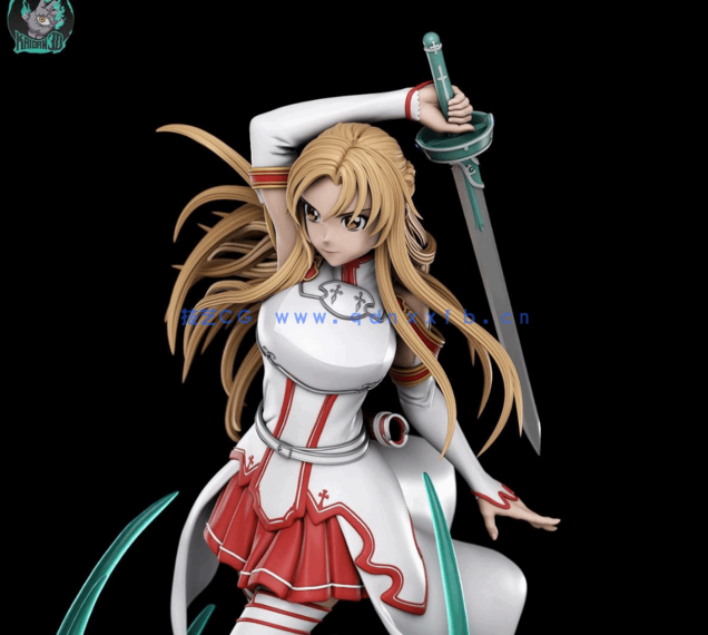 [3D打印人物] 亚丝娜Asuna《刀剑神域》动漫角色雕刻手办3D打印模型(图3)