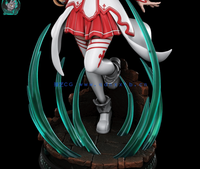 [3D打印人物] 亚丝娜Asuna《刀剑神域》动漫角色雕刻手办3D打印模型(图4)