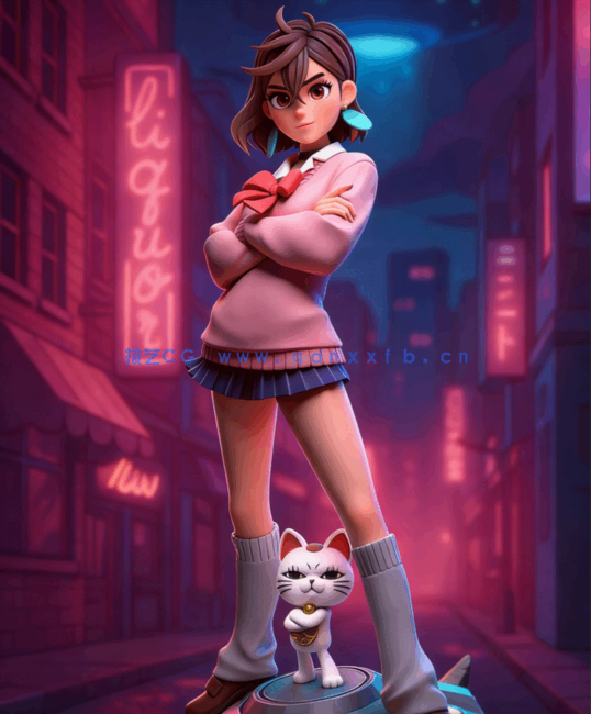 [3D打印人物] 绫濑桃Momo Ayase双臂交叉《当哒当》动漫角色雕刻手办3D打(图1)