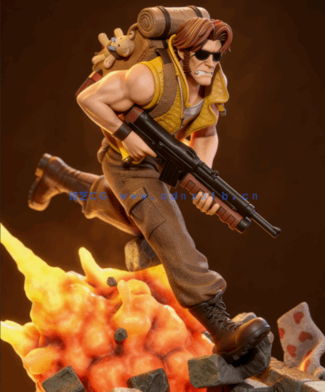 [3D打印人物] 塔马·罗金Tarma Roving《合金弹头》游戏角色雕刻手办3D打印(图4)