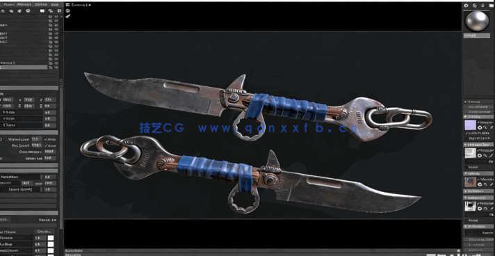 Zbrush与Maya逼真匕首游戏资产完整制作流程视频教程 (图5)