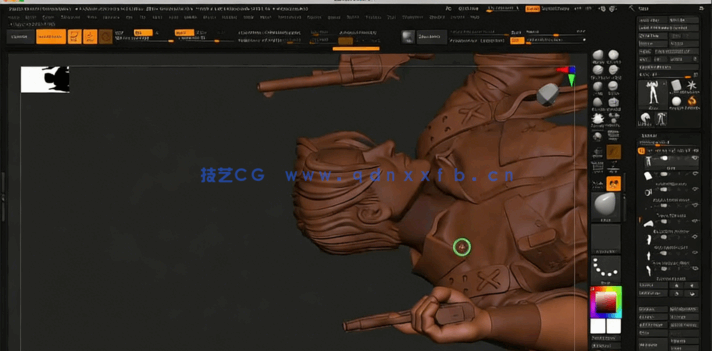  Zbrush人物角色雕刻手办3D打印技术训练视频教程(图4)