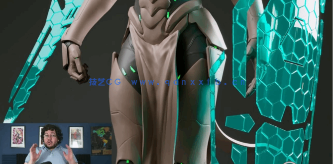 ZBrush与Maya科幻女士兵角色雕刻建模制作视频教程 (图2)