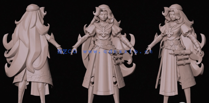 Zbrush风格化游戏女剑士雕刻制作视频教程(图2)