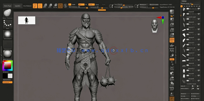 Zbrush角色解剖学雕刻建模核心技术训练视频教程(图3)