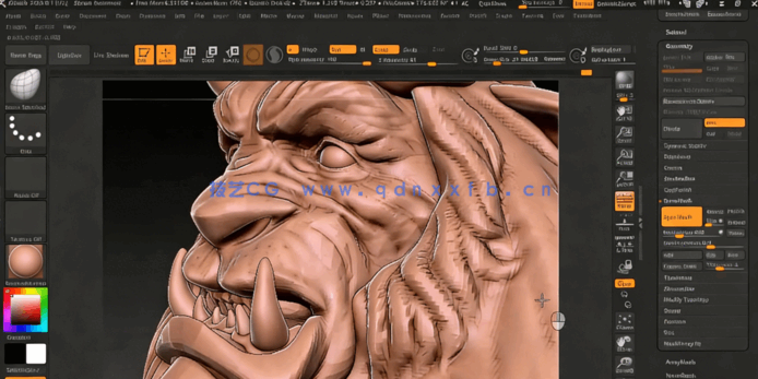 ZBrush狮身人面怪物雕刻制作流程视频教程(图5)