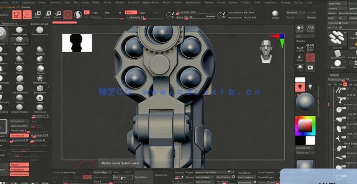 ZBrush迷你游戏左轮手枪模型制作流程视频教程(图3)