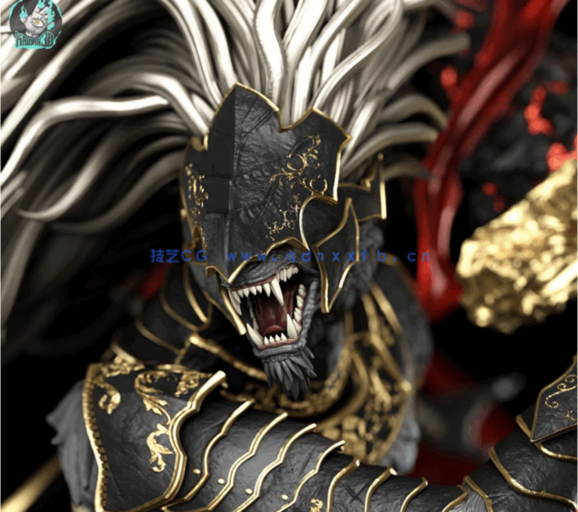 [3D打印人物] 玛利喀斯Maliketh《艾尔登法环》游戏角色雕刻手办3D打印模型(图2)