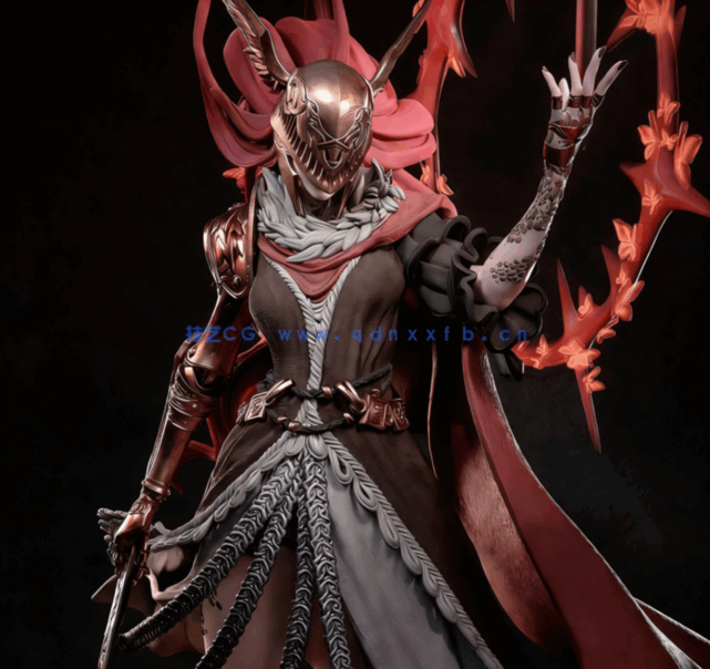 [3D打印人物] 腐败女神玛莲妮亚Malenia站姿《艾尔登法环》游戏角色雕刻手(图2)