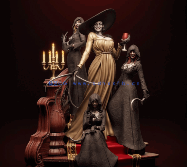 [3D打印人物] 八尺夫人阿契娜·蒂米特雷斯库《生化危机 8》游戏角色雕刻手办(图2)