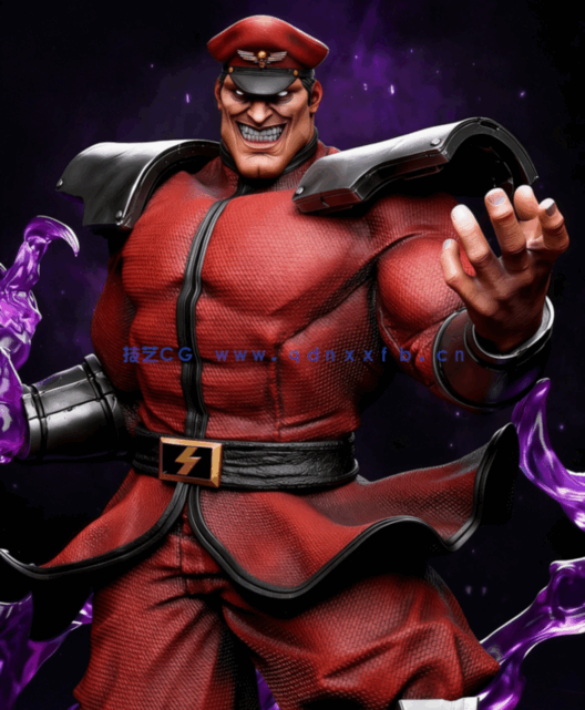 [3D打印人物] 维加Vega经典造型《街头霸王》游戏角色雕刻手办3D打印模型(图1)