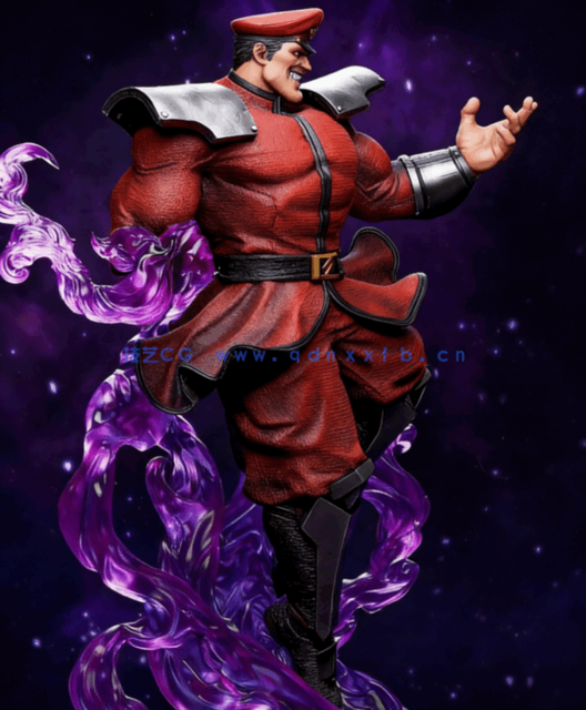 [3D打印人物] 维加Vega经典造型《街头霸王》游戏角色雕刻手办3D打印模型(图3)