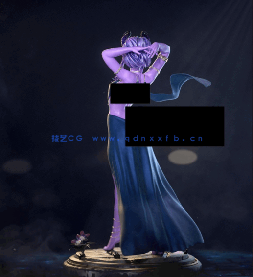 [3D打印人物] 提夫林Tiefling《博德之门3》游戏角色雕刻手办3D打印模型(图4)