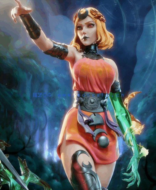 [3D打印人物] 墨利诺厄Melinoe《哈迪斯2》游戏角色雕刻手办3D打印模型(图1)