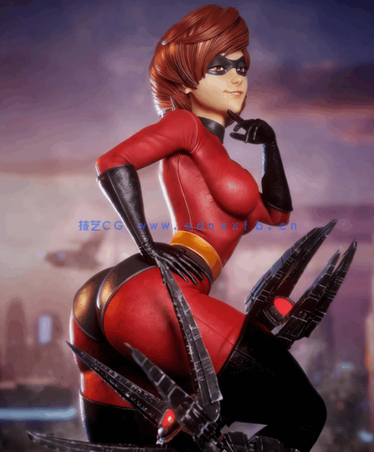 [3D打印人物] 弹力女超人Elastigirl《超人总动员》动漫角色雕刻手办3D打印模(图5)