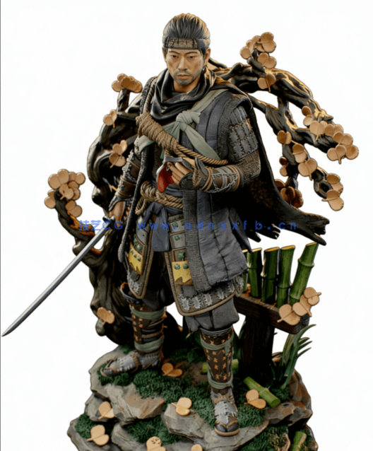 [3D打印人物] 境井仁《对马岛之魂》游戏角色雕刻手办3D打印模型(图3)