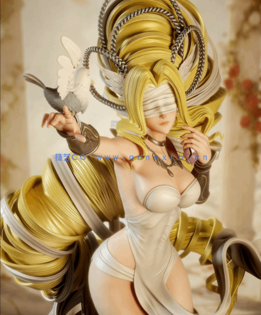 [3D打印人物] 维纳斯兽Venusmon《数码宝贝》游戏角色雕刻手办3D打印模型(图1)