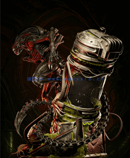 [3D打印人物] 异形Xenomorph《异形》影视角色雕刻手办3D打印模型(图4)