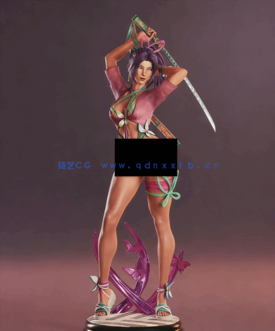 [3D打印人物] 灵蝶Psylocke漫威人物角色雕刻手办3D打印模型(图2)