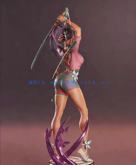 [3D打印人物] 灵蝶Psylocke漫威人物角色雕刻手办3D打印模型(图4)