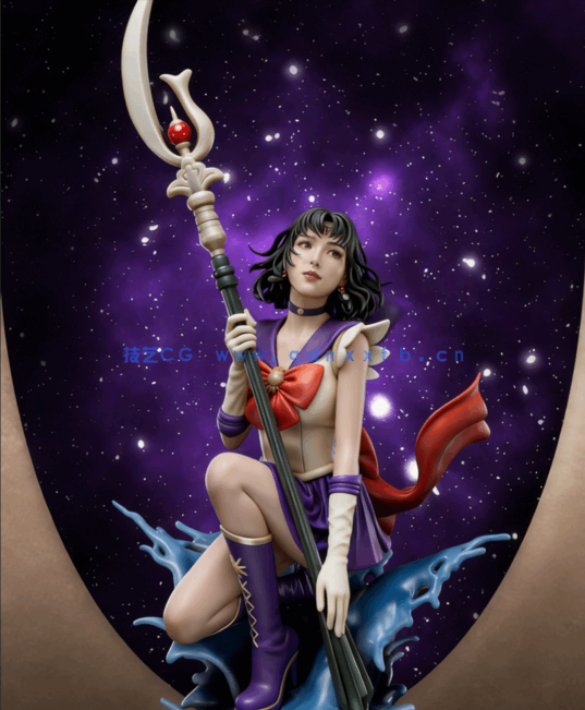 [3D打印人物] 土萌萤Saturn《美少女战士》动漫角色雕刻手办3D打印模型(图2)