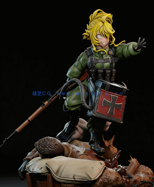 [3D打印人物] 谭雅·冯·提古雷查夫Tanya von Degurechaff《幼女战记》动漫角(图2)