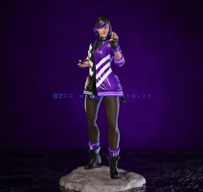 [3D打印人物] 三岛丽奈Reina Mishima《铁拳8》游戏角色雕刻手办3D打印模(图2)