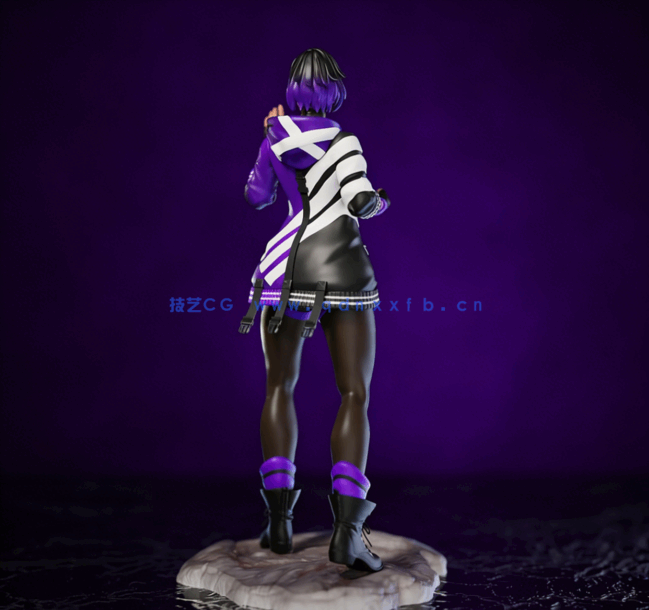 [3D打印人物] 三岛丽奈Reina Mishima《铁拳8》游戏角色雕刻手办3D打印模(图3)