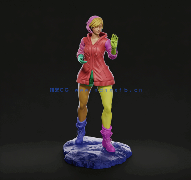 [3D打印人物] 三岛丽奈Reina Mishima《铁拳8》游戏角色雕刻手办3D打印模(图5)