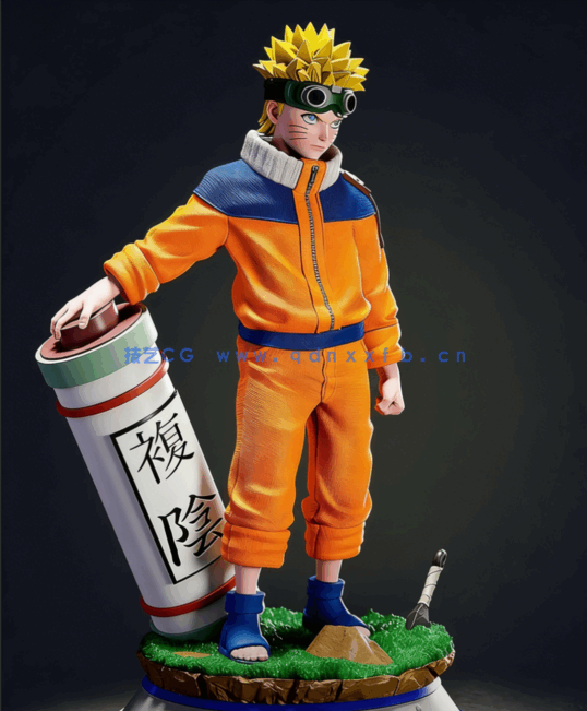 [3D打印人物] 漩涡鸣人Naruto站姿《火影忍者》动漫角色雕刻手办3D打印模(图5)