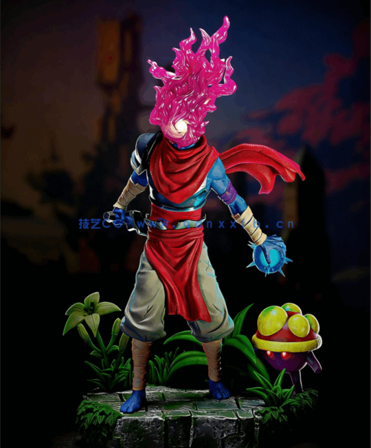 [3D打印人物] 无头The Beheaded《死亡细胞》游戏角色雕刻手办3D打印模型(图1)