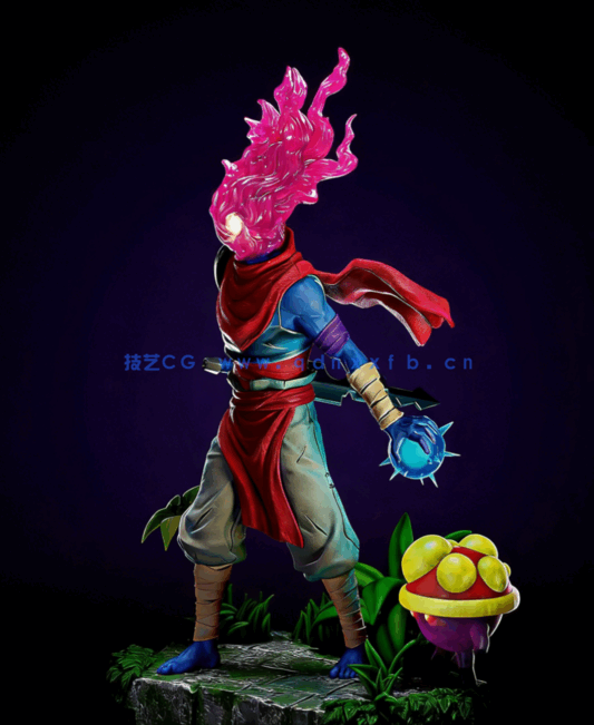 [3D打印人物] 无头The Beheaded《死亡细胞》游戏角色雕刻手办3D打印模型(图2)