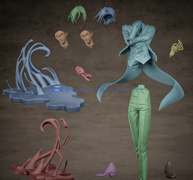 [3D打印人物] 塞巴斯蒂安·米卡利斯Sebastian Michaelis《黑执事》动漫角色雕(图3)